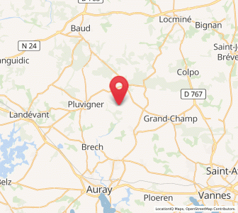 Map of Brandivy, Brittany