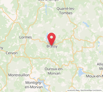 Map of Brassy, Bourgogne-Franche-Comté