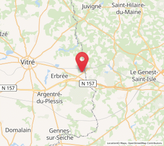 Map of Bréal-sous-Vitré, Brittany