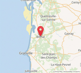 Map of Bréhal, Normandy