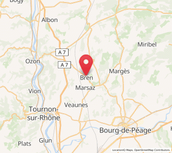 Map of Bren, Auvergne-Rhône-Alpes