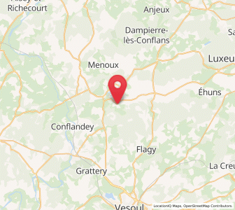 Map of Breurey-lès-Faverney, Bourgogne-Franche-Comté