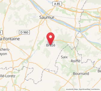 Map of Brézé, Pays de la Loire