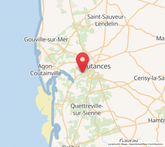 Map of Bricqueville-la-Blouette, Normandy