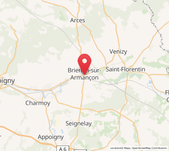 Map of Brienon-sur-Armançon, Bourgogne-Franche-Comté