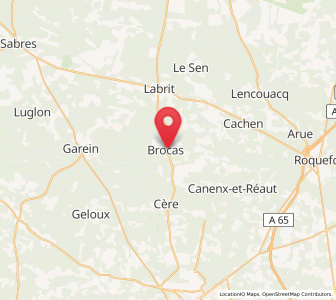 Map of Brocas, Nouvelle-Aquitaine