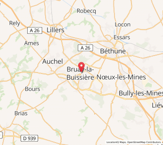 Map of Bruay-la-Buissière, Hauts-de-France
