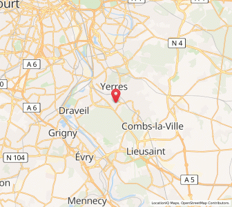 Map of Brunoy, Île-de-France