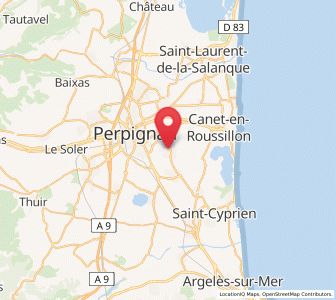 Map of Cabestany, Occitanie
