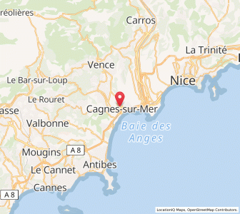 Map of Cagnes-sur-Mer, Provence-Alpes-Côte d'Azur