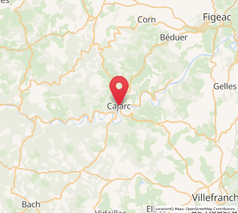 Map of Cajarc, Occitanie