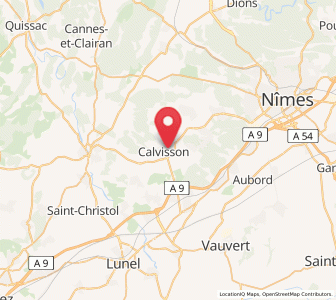 Map of Calvisson, Occitanie