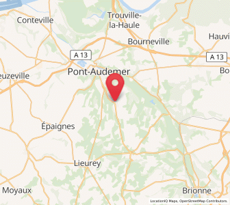 Map of Campigny, Normandy