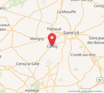 Map of Canisy, Normandy