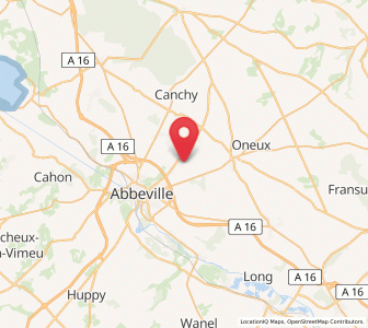 Map of Caours, Hauts-de-France