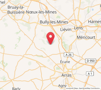 Map of Carency, Hauts-de-France