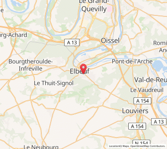 Map of Caudebec-lès-Elbeuf, Normandy