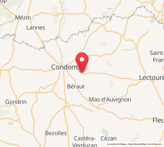 Map of Caussens, Occitanie
