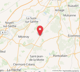 Map of Cérans-Foulletourte, Pays de la Loire