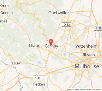 Map of Sennheim, Grand Est