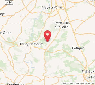 Map of Cesny-Bois-Halbout, Normandy