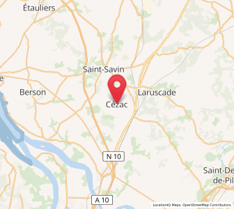 Map of Cézac, Nouvelle-Aquitaine