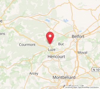 Map of Chagey, Bourgogne-Franche-Comté