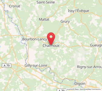 Map of Chalmoux, Bourgogne-Franche-Comté