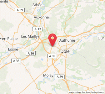 Map of Champvans, Bourgogne-Franche-Comté