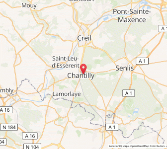 Map of Chantilly, Hauts-de-France