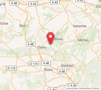 Map of Charavines, Auvergne-Rhône-Alpes