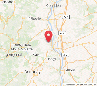 Map of Charnas, Auvergne-Rhône-Alpes