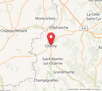 Map of Charny, Bourgogne-Franche-Comté