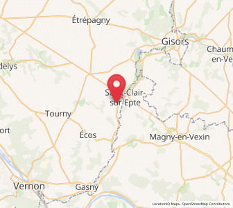 Map of Château-sur-Epte, Normandy