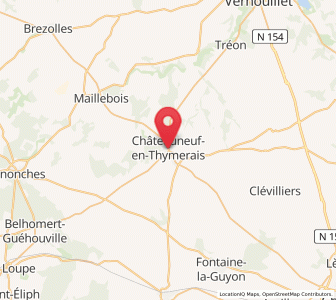 Map of Châteauneuf-en-Thymerais, Centre