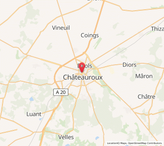Map of Châteauroux, Centre