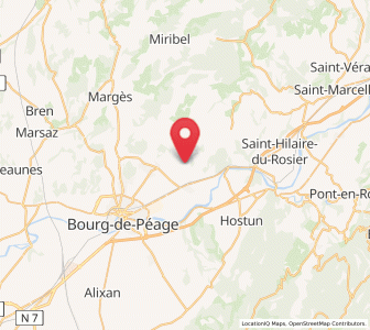 Map of Châtillon-Saint-Jean, Auvergne-Rhône-Alpes