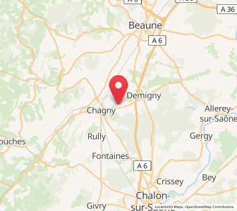 Map of Chaudenay, Bourgogne-Franche-Comté