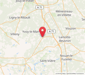 Map of Chaumont-sur-Tharonne, Centre