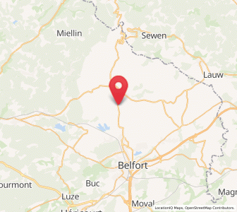 Map of Chaux, Bourgogne-Franche-Comté