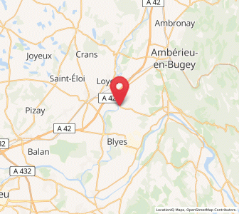 Map of Chazey-sur-Ain, Auvergne-Rhône-Alpes