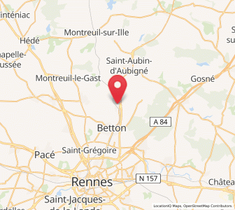 Map of Chevaigné, Brittany