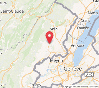 Map of Chevry, Auvergne-Rhône-Alpes
