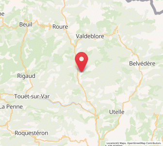Map of Clans, Provence-Alpes-Côte d'Azur