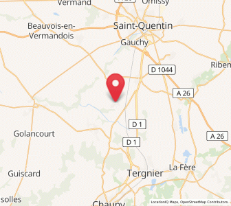 Map of Clastres, Hauts-de-France