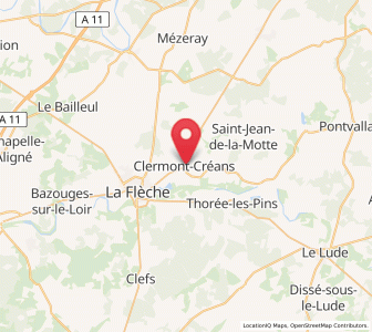Map of Clermont-Créans, Pays de la Loire