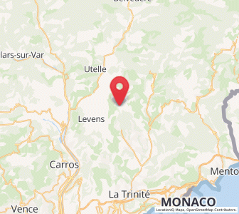 Map of Coaraze, Provence-Alpes-Côte d'Azur