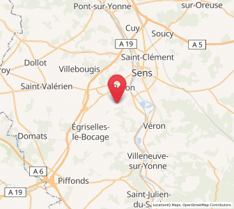 Map of Collemiers, Bourgogne-Franche-Comté