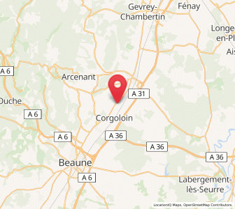 Map of Comblanchien, Bourgogne-Franche-Comté