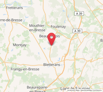 Map of Commenailles, Bourgogne-Franche-Comté